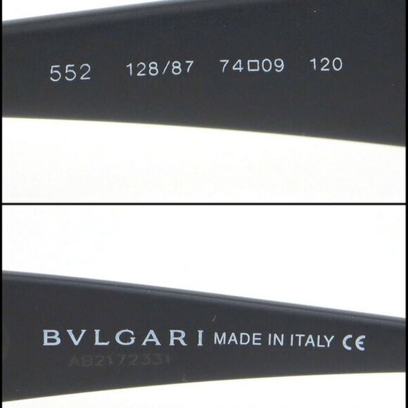Bvlgari Sunglasses Open Square Black 552 128 87